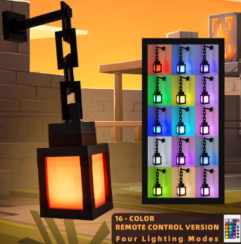 Pixel Style Night Light Portable Lantern